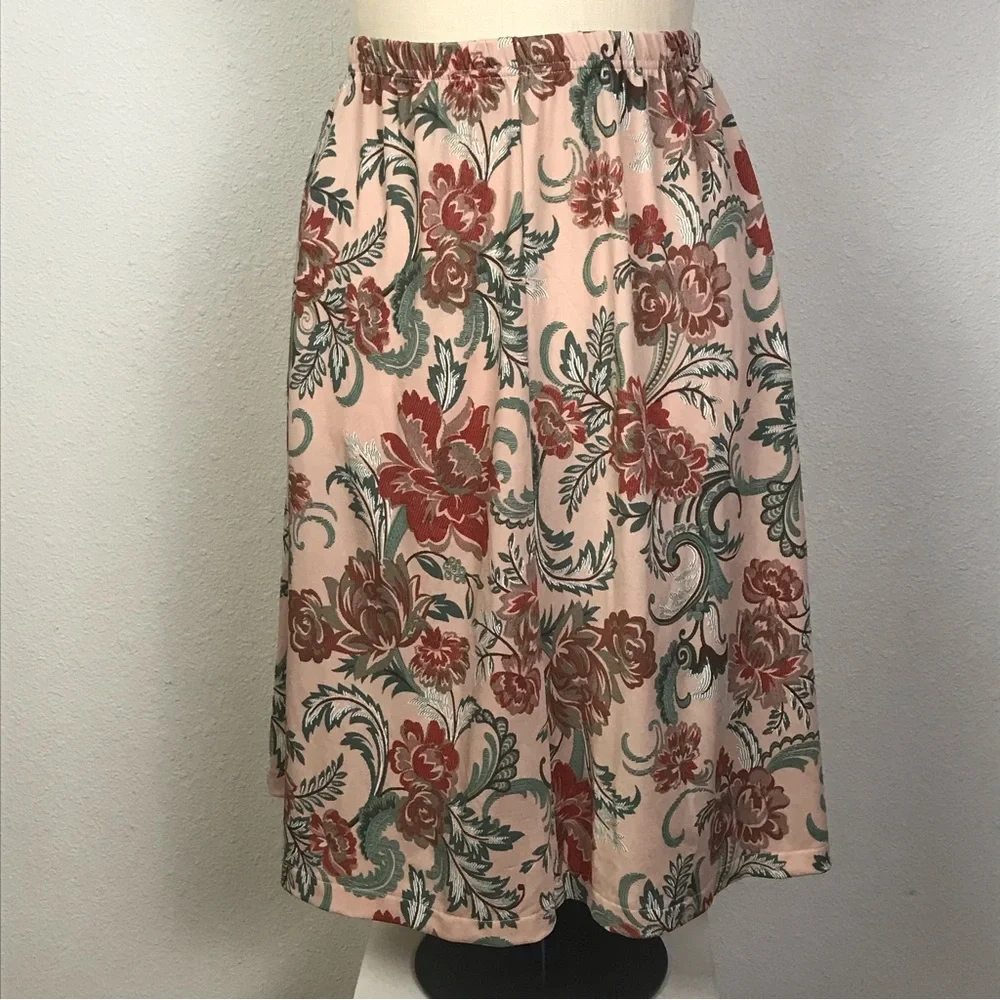 Serengeti Set Of 2 Skirt / Top Women’s Size L Multicolor Pullover 3/4 Sleeve - Picture 3 of 16